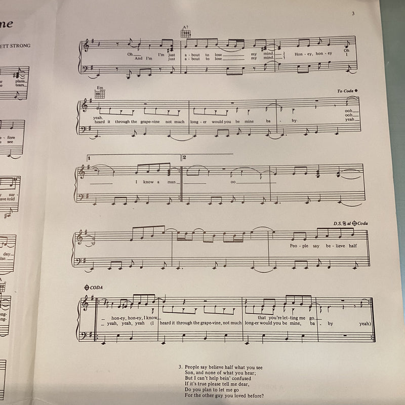 (B-Stock) I Heard It Through The Grapevine - Motown Classic Series - Single Sheet for Piano, Voice and Guitar