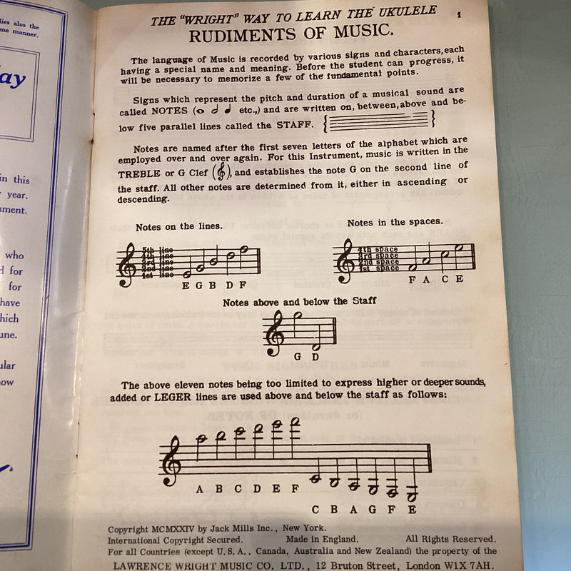 (Pre-Loved) The Wright Way to Learn the Ukulele or Banjulele - C.E. Wheeler