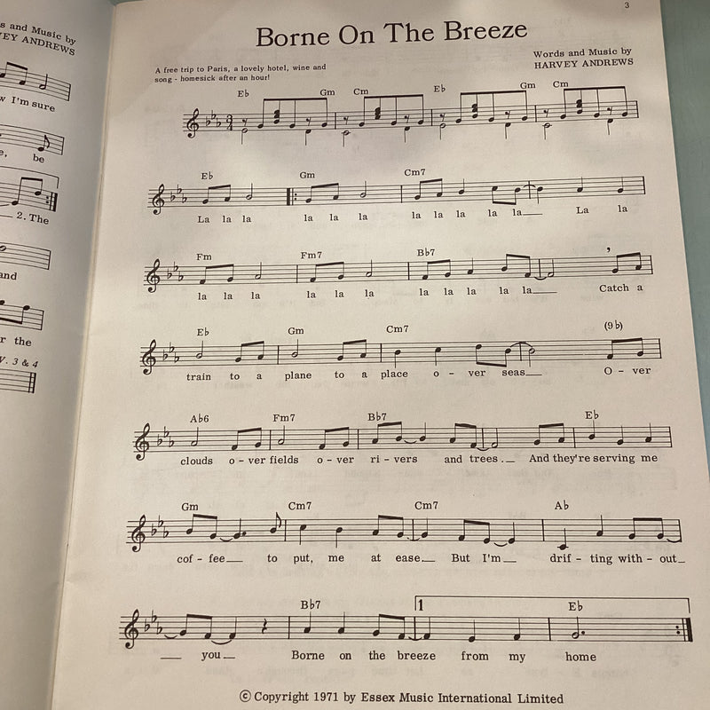 (Pre-Loved) Harvey Andrews Song Book With Melody, Chords and Lyrics