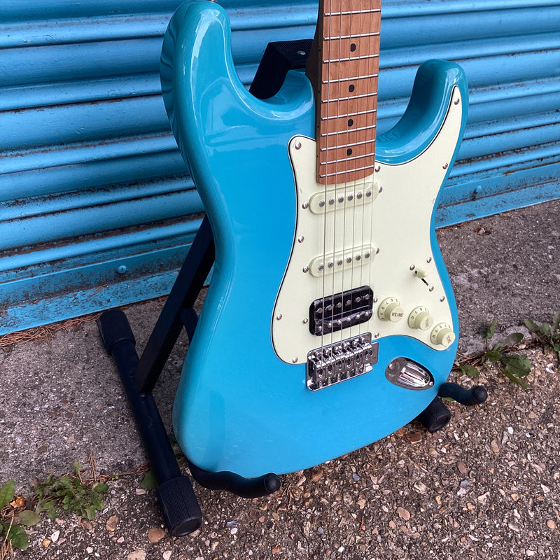Northstar Pro Double Cut Cadillac Blue Electric Guitar (Strat Style)