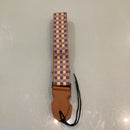 Bootsy Premium Woven Guitar Straps - Yellow Brown Blue Tan Chequered