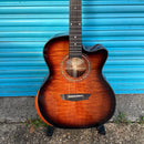 Washburn Comfort WCG12FCE Electro Acoustic Guitar with Cutaway in Cognac Sunburst