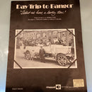 (Pre-Loved) Day Trip to Bangor 'Didn't We Have a Lovely Time" Fiddler's Dram Single Sheet for Voice and Piano