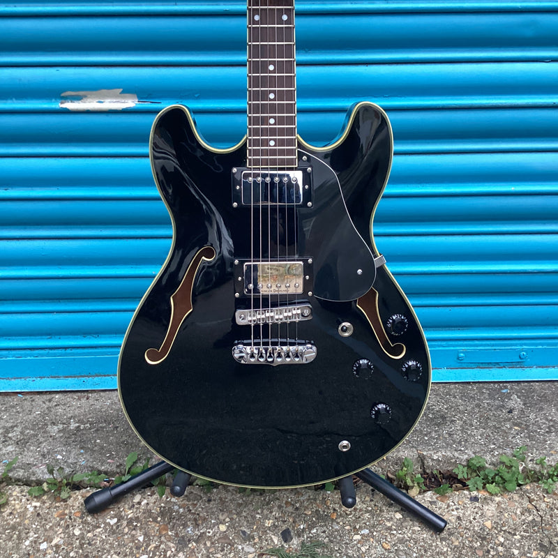 (Pre-Loved) Aria TA-50 Semi Hollow Electric Guitar in Black