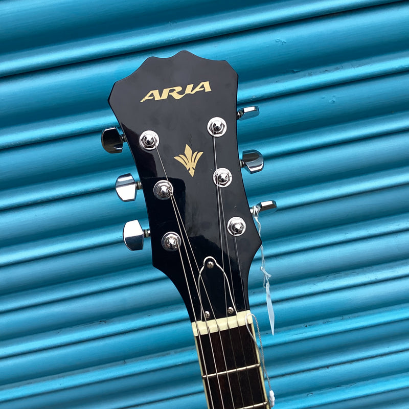(Pre-Loved) Aria TA-50 Semi Hollow Electric Guitar in Black