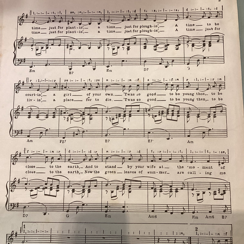 (Pre-Loved) The Green Leaves of Summer - Webster/Tiomkin from John Wayne's The Alamo Piano and Voice