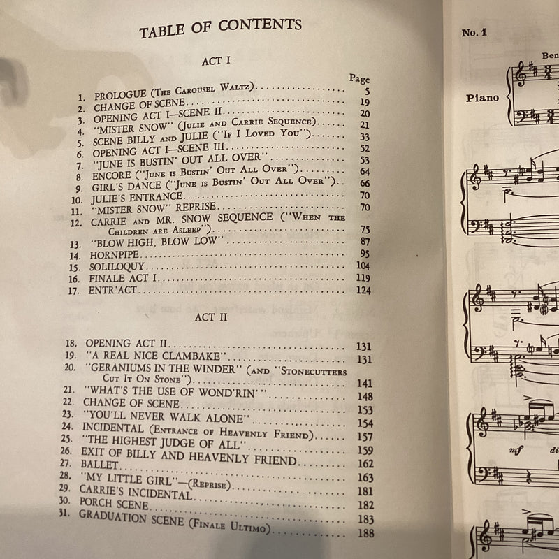 (Pre-Loved) Carousel - Rodgers and Hammerstein II - Voice and Piano