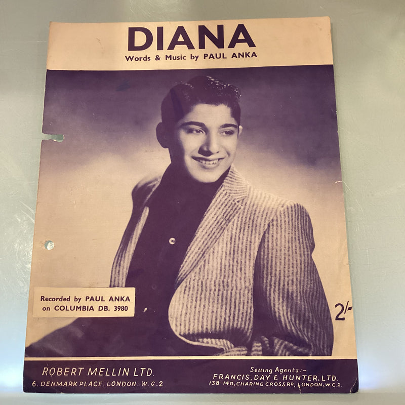 (Pre-Loved) Diana - Paul Anka Single Sheet for Voice and Piano
