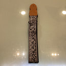 Bootsy Premium Woven Guitar Straps - Black White Silver Pattern
