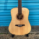 Vintage Performer Series All Solid Acoustic Dreadnaught Guitar ~ Natural Gloss - V1350N