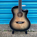 Washburn DFBACEB Burl ACE Deep Forest Cutaway Electro Acoustic Guitar - Black