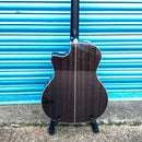Washburn DFBACEB Burl ACE Deep Forest Cutaway Electro Acoustic Guitar - Black