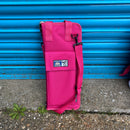 Protection Racket Limited Edition Dark Pink Drum Bag Pack (14''x5.5" Snare Bag, 22" Cymbal Bag with Backpack and Stick Bag)