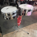 (Pre-Loved) Timbales 13" and 14" with Stand including 7" Cowbell and Timbale Sticks (and holder)