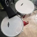 (Pre-Loved) Timbales 13" and 14" with Stand including 7" Cowbell and Timbale Sticks (and holder)