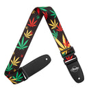 Amumu Guitar Strap - Hemp Leaf with 3 Pics