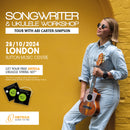 Ticket for Ortega Guitars Songwriter & Ukulele Workshop In-Store event with Abi Carter-Simpson. Monday October 28th 2024, 7pm (doors 6.30pm)
