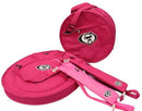 Protection Racket Limited Edition Dark Pink Drum Bag Pack (14''x5.5" Snare Bag, 22" Cymbal Bag with Backpack and Stick Bag)