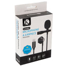 Kinsman Clip-on Lavalier Microphone with earpiece (lightning connector)