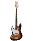 Aria STB Jazz Bass Guitar (Left Handed) in Sunburst