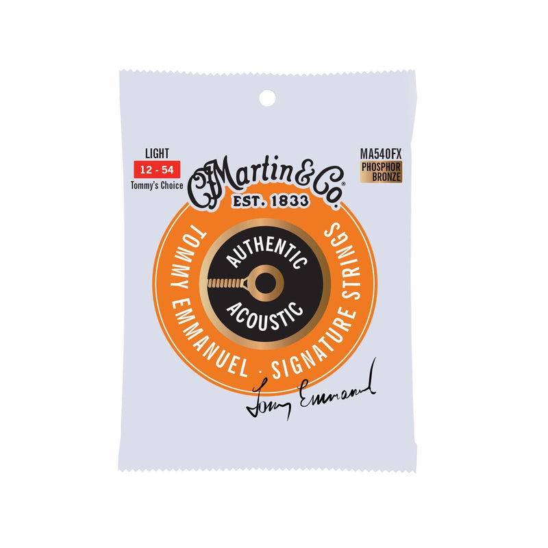 Martin Authentic Acoustic Guitar Strings Tommy Emmanuel Set 12 - 54