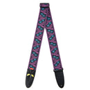 Amumu Guitar Strap - Purple Flower with 3 Pics