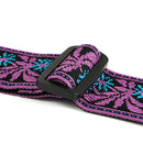 Amumu Guitar Strap - Purple Flower with 3 Pics