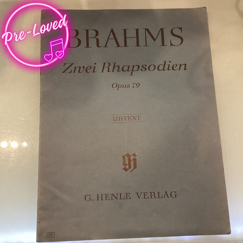 (Pre-Loved) Brahms Zwei Rhapsodien for Piano  Opus 79 Urtext (G.Henle Verlag)