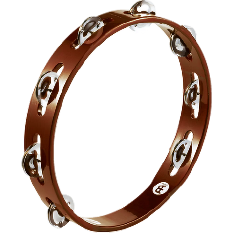 Meinl Wood Tambourine, Steel Jingles African Brown 10"