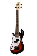 Kala UBass Solid Body Ukuele Electric Bass - Sunburst (Left-Handed) Inc. Padded Gig Bag