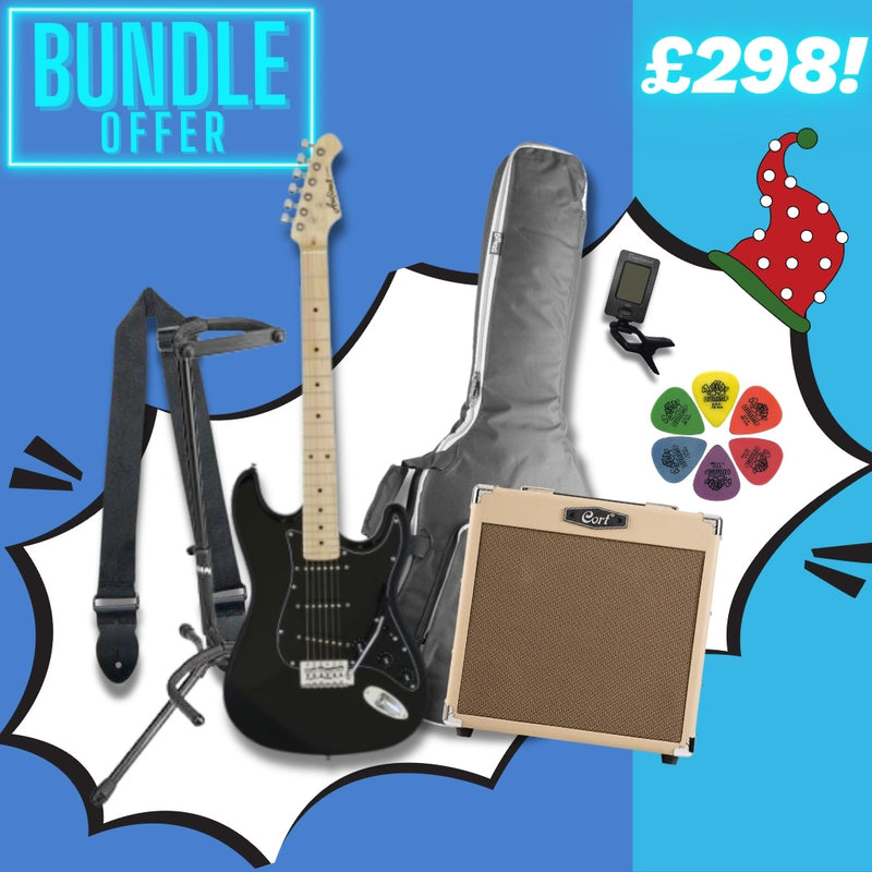 Aria STG-003 Beginner Electric Guitar Upgrade Package