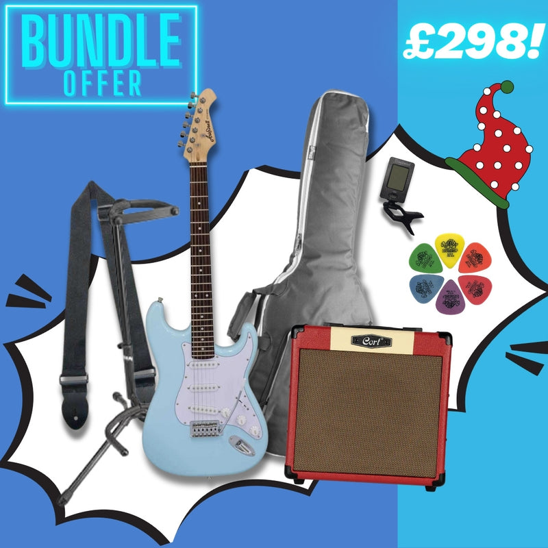 Aria STG-003 Beginner Electric Guitar Upgrade Package