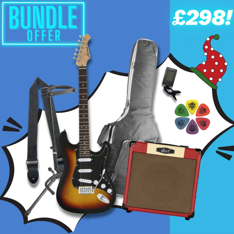 Aria STG-003 Beginner Electric Guitar Upgrade Package