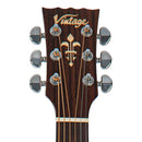 Vintage Performer Series All Solid Acoustic Dreadnaught Guitar ~ Natural Gloss - V1350N