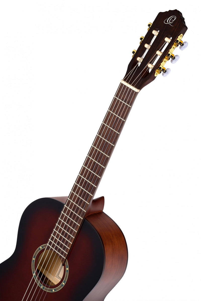 ORTEGA Student Series Pro DeLuxe 4/4 Classical Guitar - Solid Spruce / Catalpa Bourbon Fade