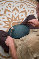 Meinl Sonic Energy 10" Compact Steel Tongue Drum, B Minor, 8 Notes, 432 Hz, Dark Green