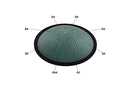 Meinl Sonic Energy 10" Compact Steel Tongue Drum, B Minor, 8 Notes, 432 Hz, Dark Green