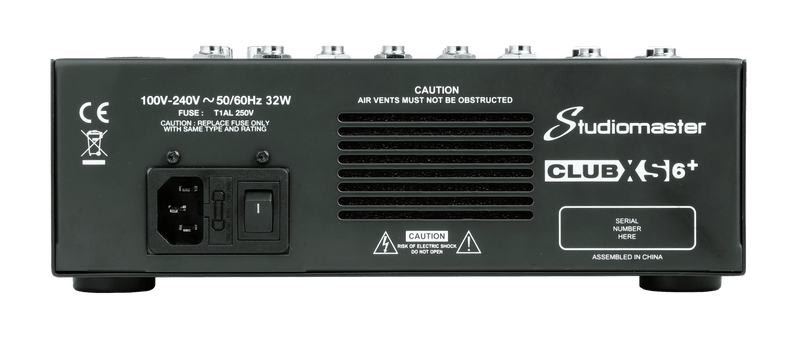 Studiomaster Club XS6+ 6 Input Mixer