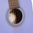 Cort Standard AD Mini Travel Acoustic Guitar in Open Pore Lavender with Gig Bag