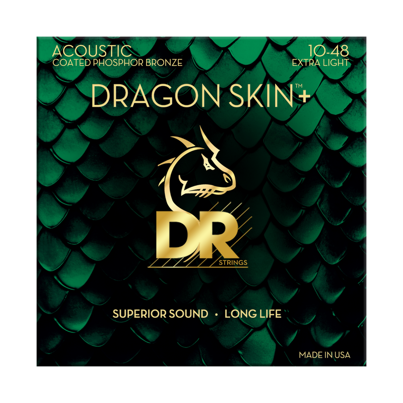 DR Dragon Skin+ Coated Phosphor Bronze Acoustic String Set