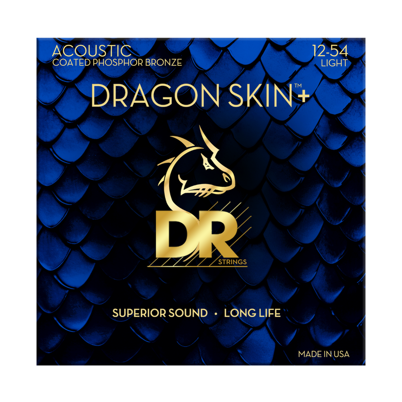 DR Dragon Skin+ Coated Phosphor Bronze Acoustic String Set