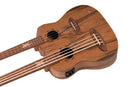 ORTEGA HYDRA-BSTE Custom Built Series Double-Neck UkeBass / Tenor Ukulele - Paldao Natural + Bag