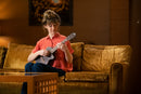 Ortega Earth Series Concert Preamp Ukulele 4 String - Okoume Coal Black