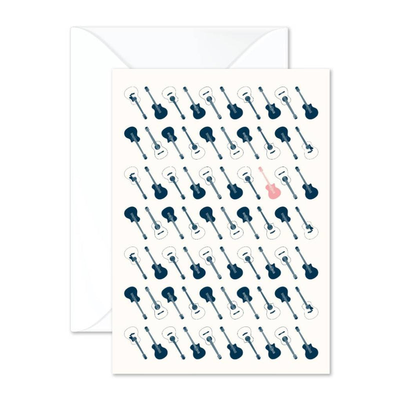 Vintage Acoustic Guitar Greeting Card