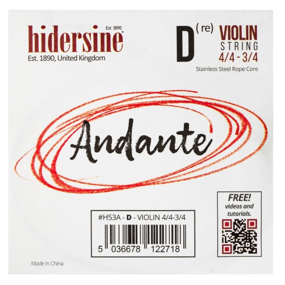 Hidersine Andante Violin Strings (Single)