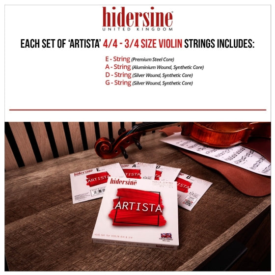 Hidersine Artista Violin String Set (4/4)
