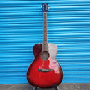 James Neligan Bes-A Solid Top Acoustic Guitar - Transparent Red Burst