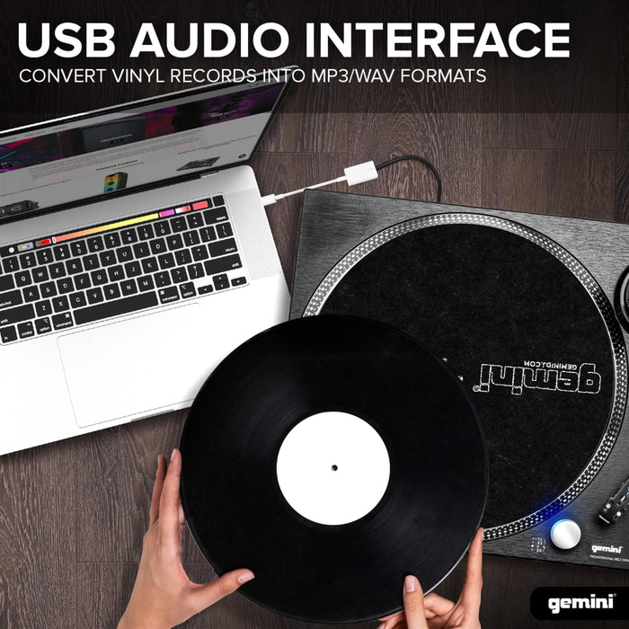 Gemini TT-1200 Professional Belt Drive Turntable with USB