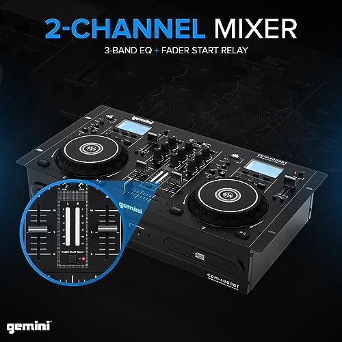 Gemini CDM-4000BT Dual CD USB DJ Player with Bluetooth Streaming