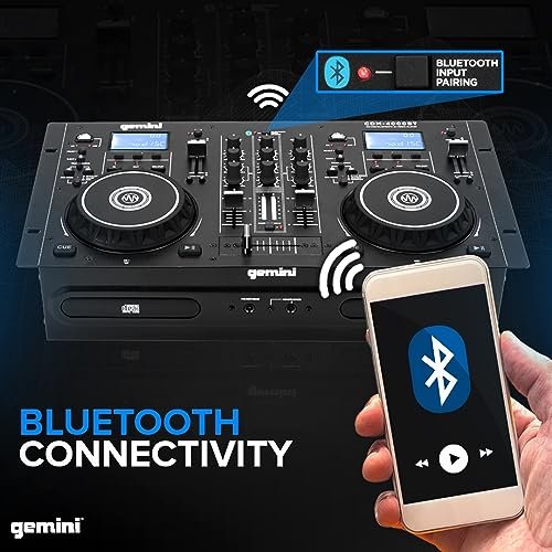Gemini CDM-4000BT Dual CD USB DJ Player with Bluetooth Streaming